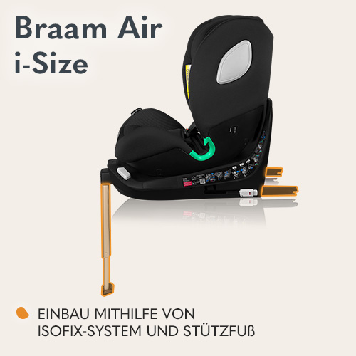 Lionelo ​​Braam Air i-Size Black Carbon — Kindersitz